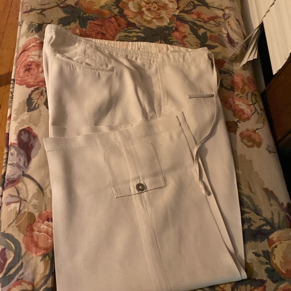 Tommy Bahama beige wide leg size 1 - Picture 5 of 5